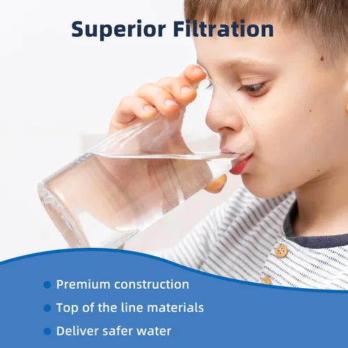 Vista 8 de Filtro de agua de emergencia Sistema de filtración de agua grande Supervivencia - Filtro de agua de bomba de mano, purificador de agua de alto