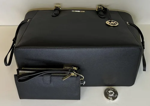 Vista 4 de Michael Kors MICHAEL Michel Kors Gilly - Bolsa de viaje con cordón grande con doble cierre para la muñeca