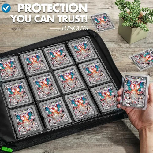 Vista 6 de Toploader - Carpeta de almacenamiento para tarjetas intercambiables, 384 12 bolsillos para Yugioh, MTG, TCG, carpetas de tarjetas para tarjetas