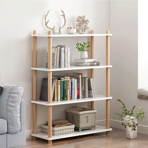 Vista 13 de IOTXY 3-Tier Wooden Shelf Bookcase, Freestanding Open Bookshelf, Oak