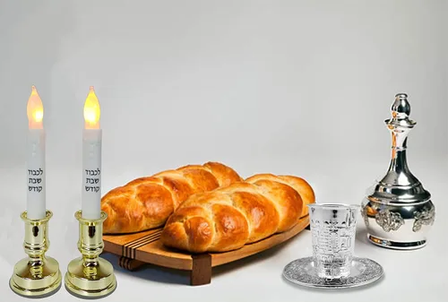 Vista 4 de Ner Mitzvah Kidush Taza y bandeja – Taza de vino niquelada de alta calidad – para Shabat y Havdalah – Judaica Shabbos y regalo de vacaciones