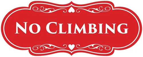 Vista 12 de Signs ByLITA Designer No Climbing (Negro) - Pequeño