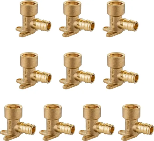 Vista 8 de EFIELD Pex A Expansion - Codo de latón de flujo completo de 1/2 "x 1/2" hembra NPT Drop-ear, ASTM F1960 (PEX1960116)
