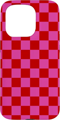 Vista 14 de Red Pink Checkered Checked Pattern Check Design #019 Case for iPhone 17