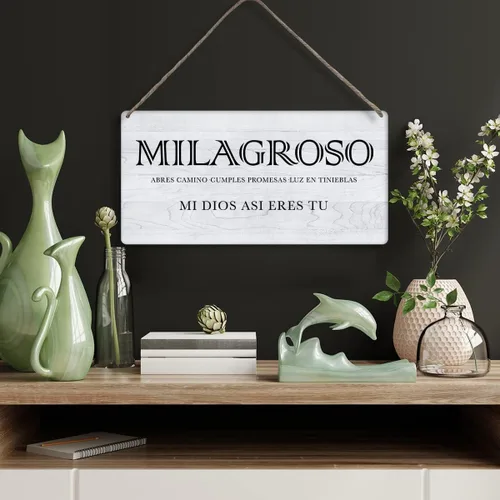 Vista 5 de Versículo bíblico para decoración de pared para el hogar, diseño de Milagroso Abres Camino de las Escrituras de madera, letrero cristiano