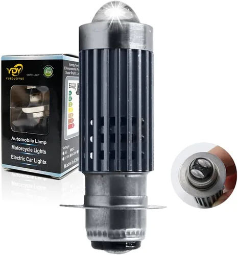 Vista 8 de YSY 1 unidad 10000 lm H4 LED Moto HB2 9003 HS1 Bombillas LED para faros de motocicleta con lente CSP, luz blanca y amarilla, lámpara Hi Lo, Gris
