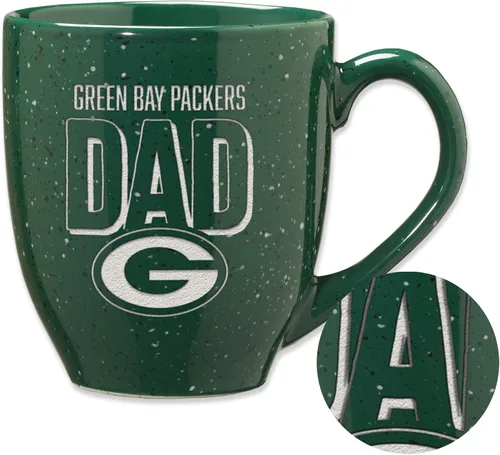 Vista 37 de Rico Industries NFL Football #1 Dad 16 oz Team Color Laser Engraved Ceramic Coffee Mug