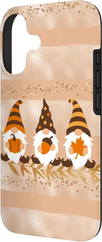 Vista 2 de Fall Autumn Gnomes Phone Case Modern Pastel Cute Beige Case for iPhone 17