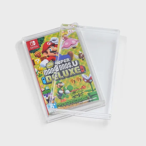 Vista 2 de Clear Acrylic Protective Case Compatible for Nintendo Switch Games,4MM Thick Protective Cover Display Case Protector for Switch Games Box (Pack of 2)