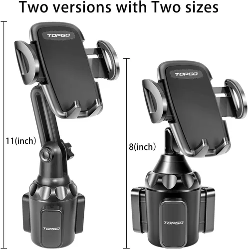 Vista 2 de Soporte de teléfono para portavasos de automóvil, ajustable, compatible con iPhone 14 Pro Max/13/xs/11/8plus/6s/samsung Galaxy S10/S9+/S8 Plus/S7