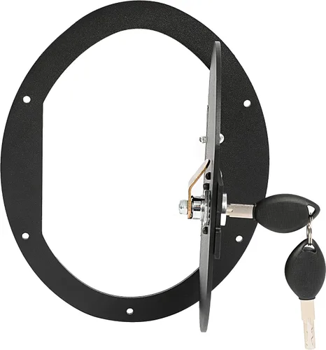 Vista 9 de KUAFU Puerta del tanque de combustible con cerradura compatible con Humvee Hummer H1 cualquier modelo M998 M1123 M1045 con recubrimiento en polvo