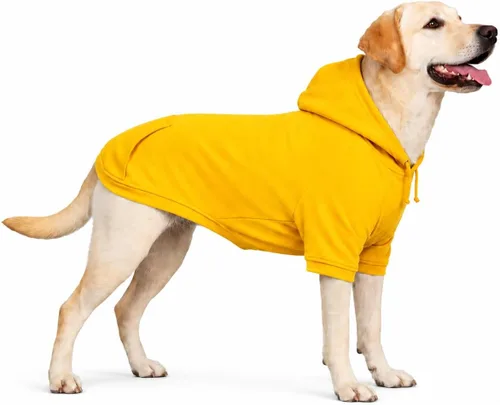 Vista 37 de Lovelonglong Sudadera básica con capucha para perros, 100% algodón, se adapta a perros pequeños, medianos y grandes, color negro, XS