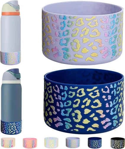 Vista 61 de WK IEASON 2 fundas de silicona para botella de agua Owala, base protectora para botella de agua Owala FreeSip Twist y Flip Flask accesorios