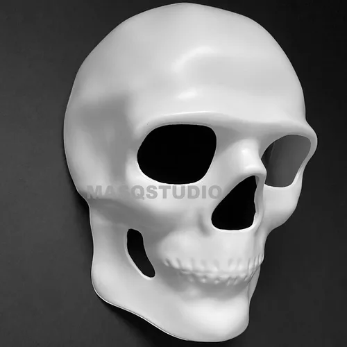 Vista 4 de MasqStudio Máscara de esqueleto de calavera para Halloween, Día de Muertos, para usar o decoración