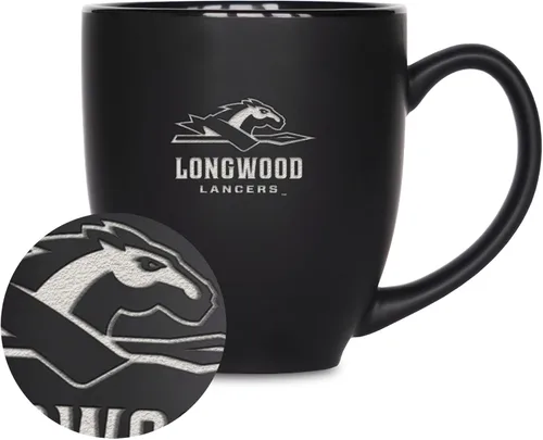 Vista 252 de Rico Industries - Taza de cerámica mate negra con grabado láser estándar de 15oz para NCAA (escuelas T & U) - Para bebidas calientes o frías