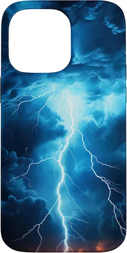 Vista 21 de Cool Blue Lightning Bolt Storm Wild Nature Sky Graphic Art Case for iPhone 17