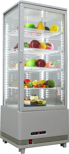 Vista 8 de INTSUPERMAI Vitrina refrigerada de vidrio comercial de la torta con iluminación LED interior de la torta de la bebida del refrigerador escaparate