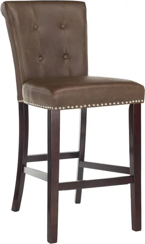 Vista 11 de Safavieh Taylor Taburete de bar, beige/espresso