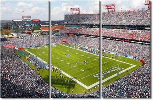 Vista 92 de TUMOVO MetLife Stadium - Decoración de pared de Nueva York, 3 piezas, lienzo, arte de pared para decoración del hogar, juegos de fútbol americano