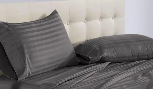 Vista 46 de Epic Cotton 100% algodón egipcio, juego de sábanas de 4 piezas de cama de agua sin adjuntar de 1000 hilos, tamaño Queen, bolsillo profundo de 15