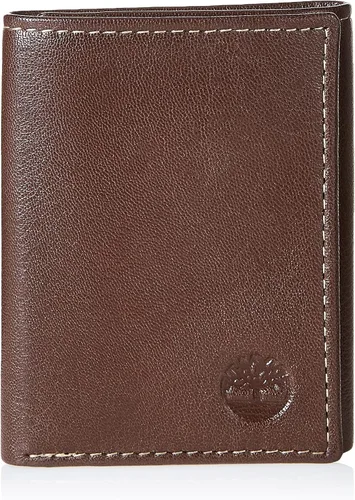 Vista 5 de Timberland Billetera triple de cuero para hombre con ventana de identificación