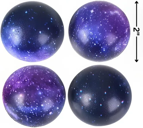 Vista 2 de Rhode Island Novelty Bolas antiestrés de espuma Galaxy de 2 pulgadas, 50 bolas por pedido