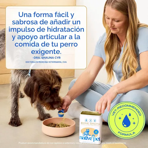 Vista 7 de Caldo de Hueso de Pollo en Polvo de Native Pet para Perros y Gatos - Caldo de Huesos de Pollo en Polvo para Perros Comedores Selectivos