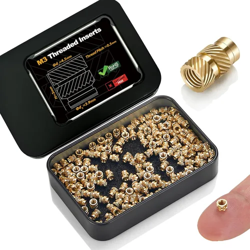 Vista 15 de 300 piezas de inserciones roscadas M2 M2.5 para plástico con puntas de ajuste térmico, kit de inserciones de ajuste térmico M2 y M2.5, inserciones
