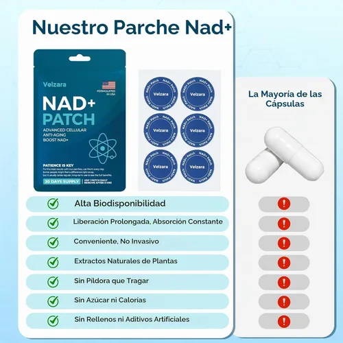 Vista 7 de Parches NAD+ cómodos para todo el día, veganos, resistentes al agua, 30 parches