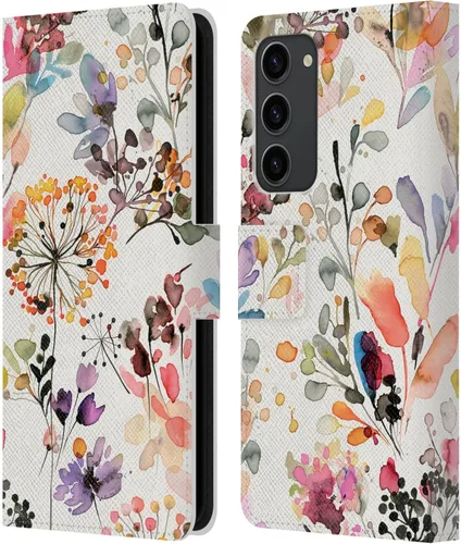 Vista 84 de Head Case Designs Officially Licensed Ninola Beige Wild Grasses Leather Wallet Case Compatible with Samsung Galaxy A07 4G