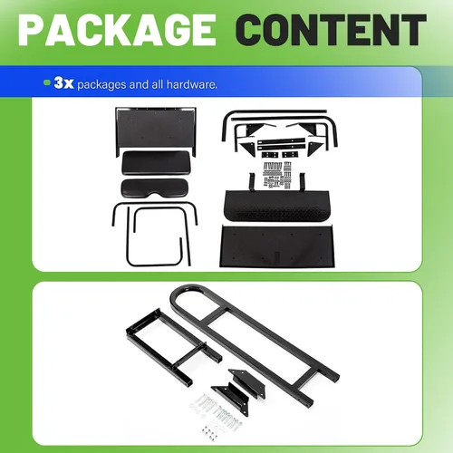 Vista 7 de Asiento trasero abatible, compatible con modelos de gas o eléctricos 2004 en adelante, Club Car Precedent/Tempo/Adelante, asiento trasero plegable