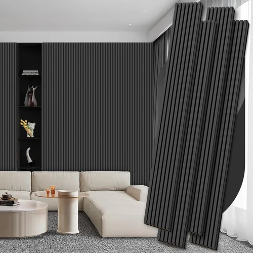 Vista 8 de RITOLLO Paneles de madera para pared de 4.92 x 7.68 pulgadas, paneles acústicos para decoración de pared interior, panel de absorción de sonido