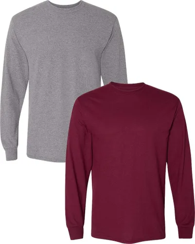 Vista 23 de Gildan - Camiseta DryBlend de manga larga para adulto, estilo G8400, paquete de 2