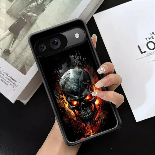 Vista 994 de Compatible con Google Pixel 4A 5G Mobile Case Creative Acrylic Panel trasero Silicona Protección Grip especialmente diseñado para Google Pixel 4A 5G