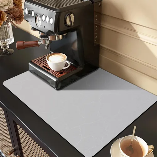 Vista 17 de Alfombrilla Divertida para Cafetera - Bandeja Espresso para Barra de Café Bajo Alfombrilla para Cafetera, Alfombrilla para Cafetera para Encimera