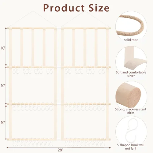 Vista 4 de POVETIRE Soporte para diadema organizador de lazos para el cabello para niñas, diademas de bebé, accesorios para el cabello, organizador