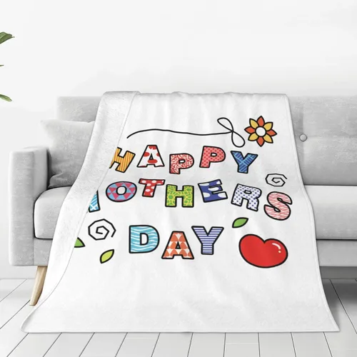 Vista 19 de Manta para mamá, Love You Mom con patrón de flechas acuáticas, manta decorativa de franela suave de 30 x 40 pulgadas para viajes, manta con texto