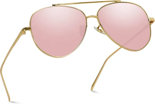 Vista 5 de WearMe Pro Gafas de sol de aviador con marco de metal con espejo