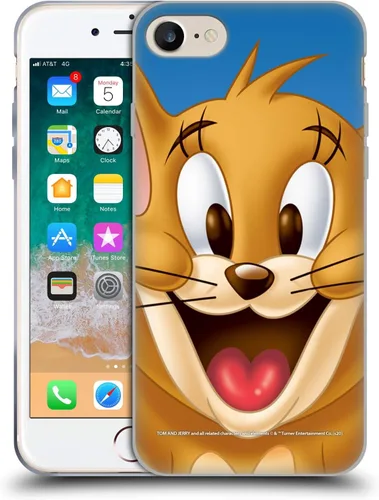Vista 68 de Head Case Designs Funda de gel de cara completa con licencia oficial de Tom y Jerry Jerry [protección de grado militar] compatible con Apple iPhone