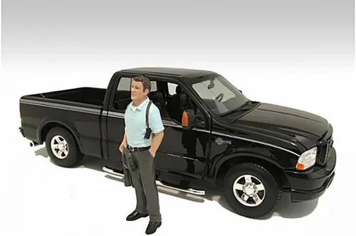 Vista 3 de American Diorama Figura de Detective II, Azul/Gris 23930 - Escala 1/24 Modelo pintado a mano