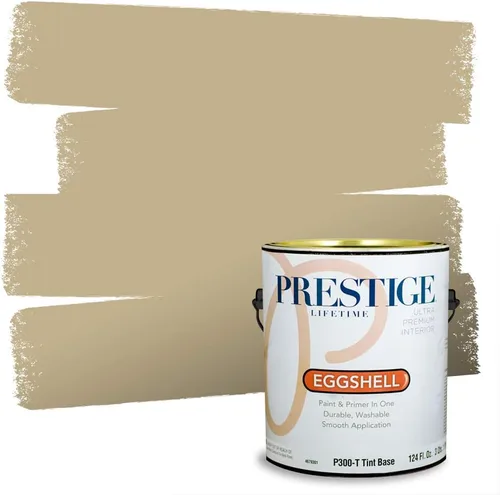 Vista 266 de PRESTIGE Pinturas de pintura exterior e imprimación en uno, 1 galón, plano, combinación comparable de Benjamin Moore* Manzanilla*