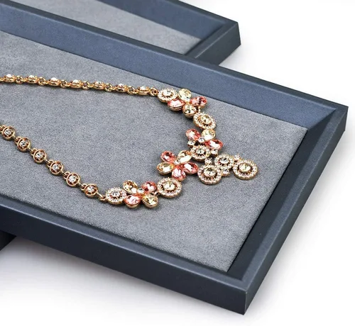 Vista 6 de Oirlv Organizador plano de cuero de alta calidad para exhibición de joyas, bandeja para catchall y valet para mesita de noche o aparador (pequeño)