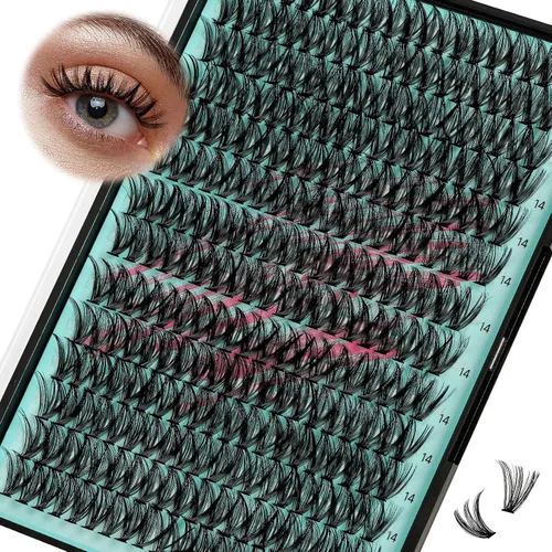 Vista 42 de Kit de Extensión de Pestañas, Kit de Racimos de Pestañas DIY 168Pcs con Pegamento de Unión y Sello Impermeable, Removedor de Pestañas para Kit
