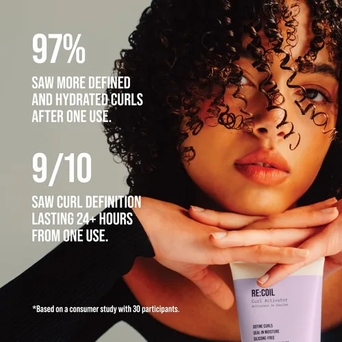 Vista 8 de AG Care Re:Coil Activador de Rizos Crema para Rizos con Aminoácidos de Queratina - Crema Ultra-Nutritiva para Cabello Rizado para Rizos Definidos