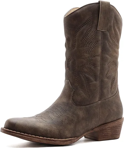 Vista 15 de GLOBALWIN Cowboy Boots for Women, Mid-Calf Western Style 19YY17negro