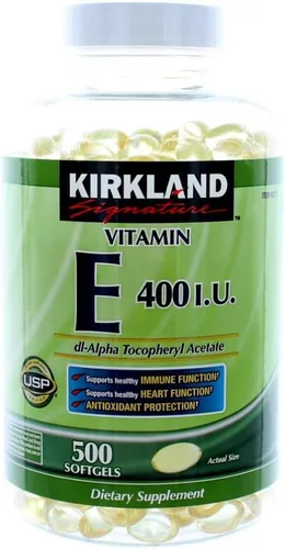 Vista 4 de Vitamina E 400 lu Kirkland Signature™ 500 cápsulas blandas