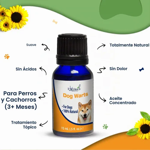 Vista 8 de naturasil Tratamiento perro verrugas 15 ml Warts & Skin Bumps in Dogs 3+ Months Plant-Based Topical Care w/ Thuja Gentle Formula w/ No Harsh