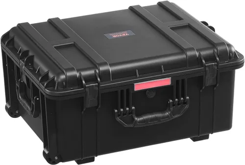 Vista 10 de VEVOR Estuche rígido resistente al agua, caja protectora seca de alta resistencia con espuma precortada, ruedas y asas retráctiles para viajes