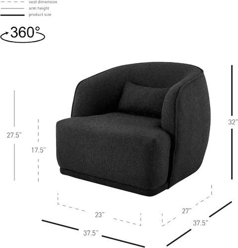 Vista 3 de muebles npd y más Silla giratoria Steward Boucle
