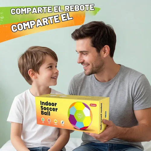 Vista 7 de HopeRock Balón de fútbol interior tamaño 4, suave y silencioso para Amarillo